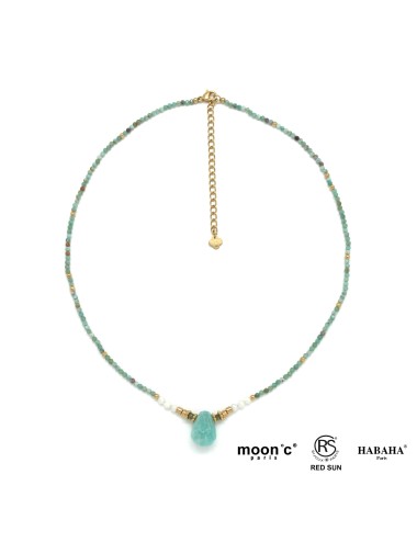 Collier perlé chrysoprase...