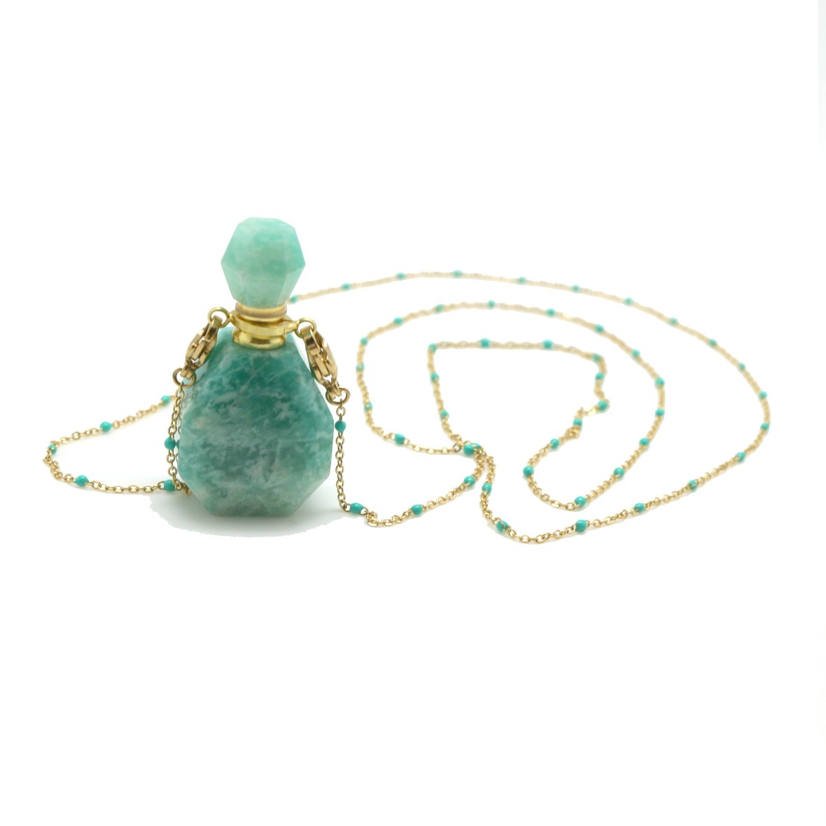 Sautoir parfum amazonite...
