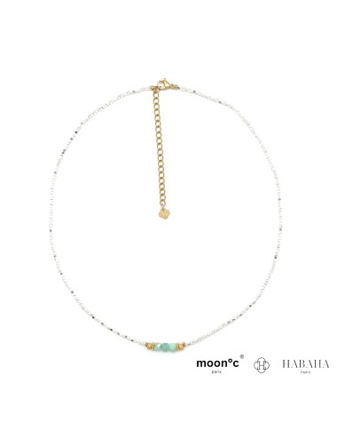 Collier hématite argenté...