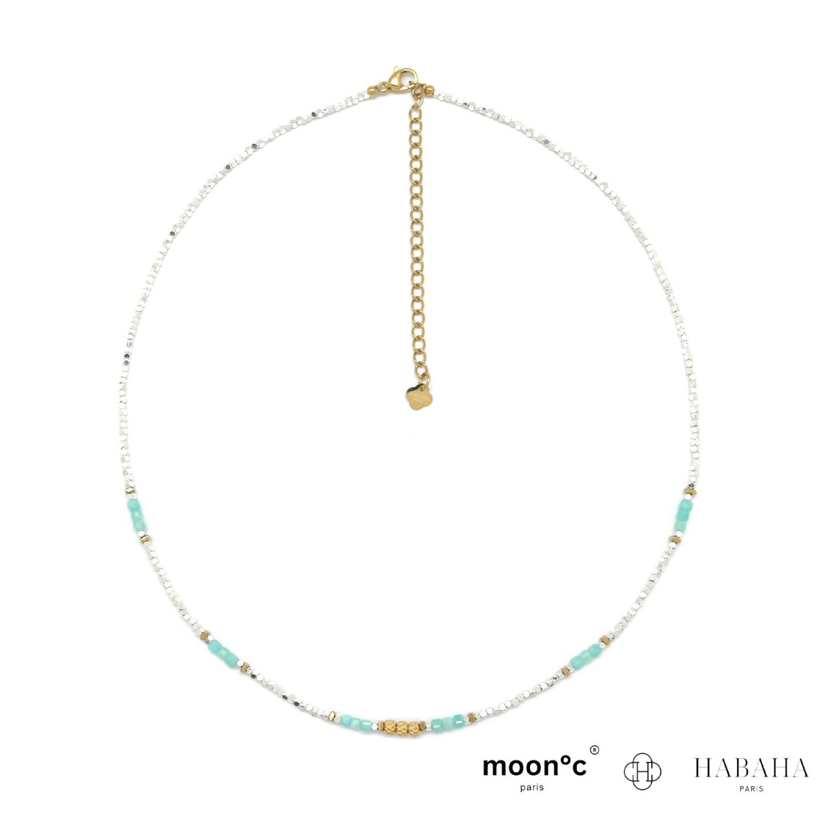 Collier hématite argenté...