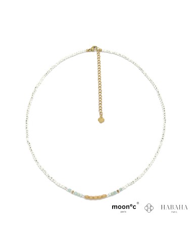 Collier hématite argenté...