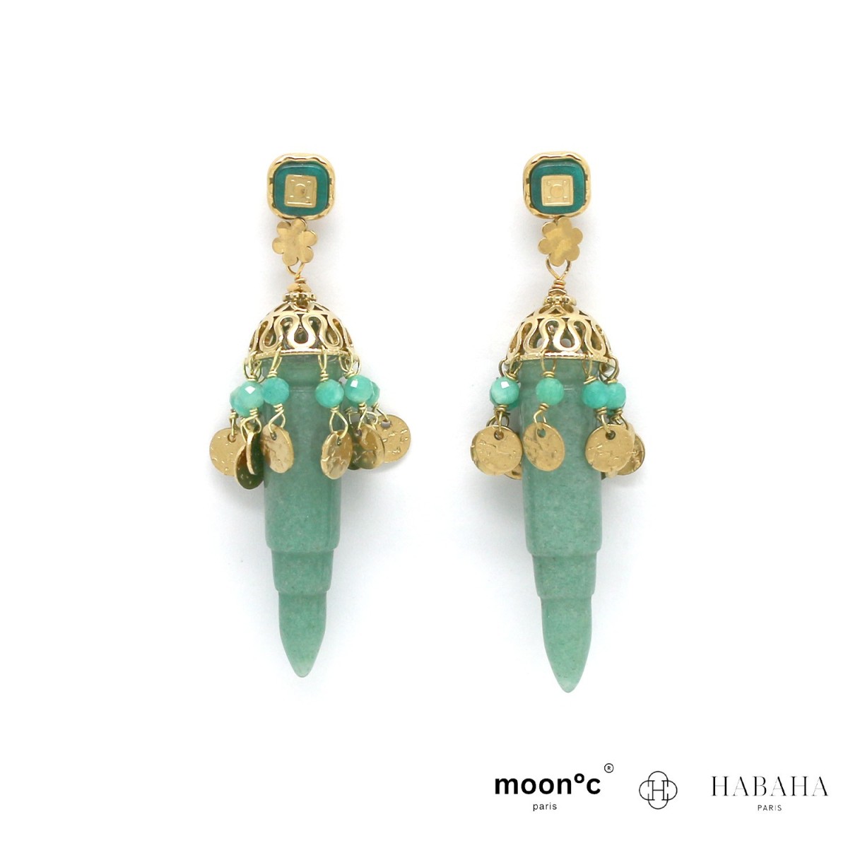 Boucles d'oreilles carré...